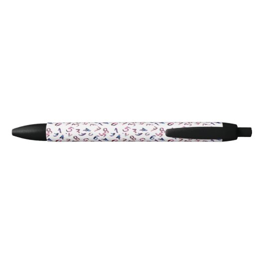 Cute Accountant Numbers Professional Personalized Zwarte Inkt Pen (Achterkant)