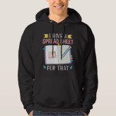 Cute Accounting Student CPA Fun Spreadsheet Hoodie (Voorkant)