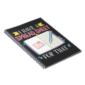 Cute Accounting Student CPA Fun Spreadsheet Notitieboek (Rechterzijde)