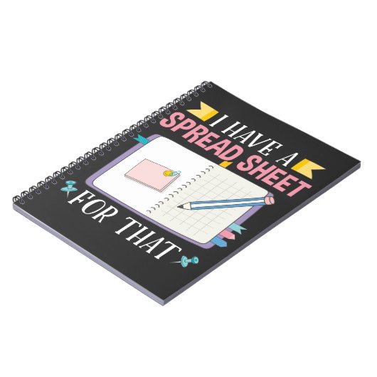 Cute Accounting Student CPA Fun Spreadsheet Notitieboek (Linkerzijde)