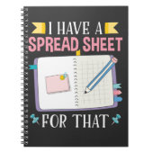 Cute Accounting Student CPA Fun Spreadsheet Notitieboek (Voorkant)