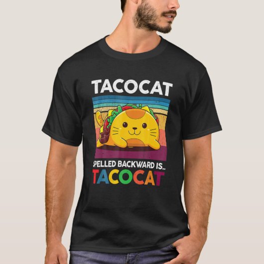 Cute Aco Kinder Aco Cat Spelling Backward Acocat B T-shirt (Voorkant)
