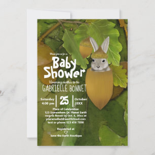 Cute Acorn Baby Bunny   Acorneboom Kaart