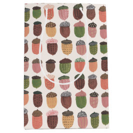 Cute Acorn Girl Birthday roze Medium Gift Bag Medium Cadeauzakje