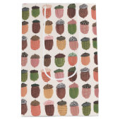 Cute Acorn Girl Birthday roze Medium Gift Bag Medium Cadeauzakje (Achterkant)