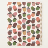 Cute Acorn Girl kleurrijke roze Planner (Achterkant)