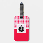 Cute Acoustic Guitar Bagagelabel (Achterkant verticaal)