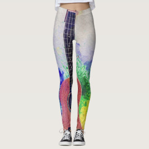 Cute Acoustic Guitar Leggings