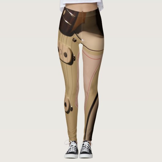 Cute Acoustic Guitar Leggings (Voorkant)