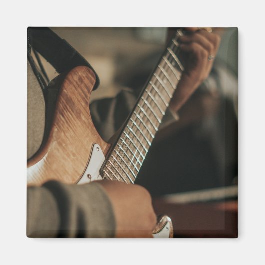 Cute Acoustic Guitar Magneet (Voorkant)