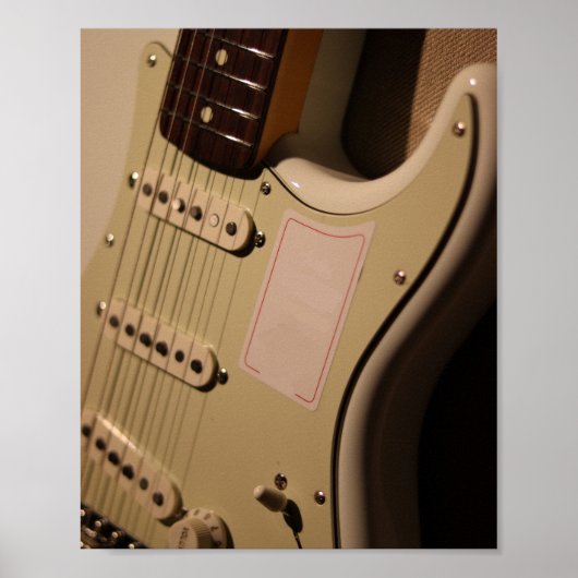 Cute Acoustic Guitar Poster (Voorkant)