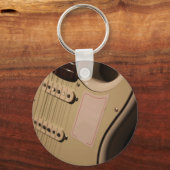 Cute Acoustic Guitar Sleutelhanger (Voorkant)