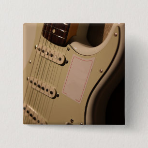 Cute Acoustic Guitar Vierkante Button 5,1 Cm