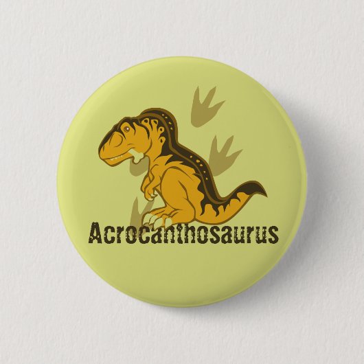 Cute Acrocanthosaurus Ronde Button 5,7 Cm (Voorkant)