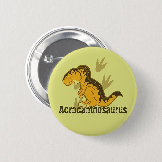 Cute Acrocanthosaurus Ronde Button 5,7 Cm (Voorkant /achterkant)