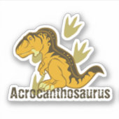 Cute Acrocanthosaurus Sticker (Voorkant)