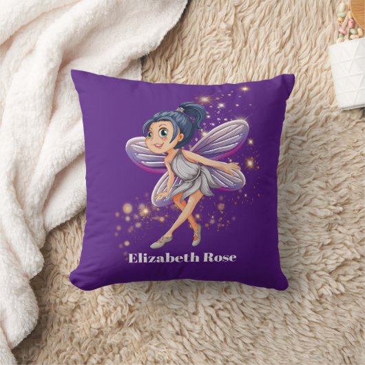 Cute add name Fantasy Fairy decor Sierkussen (Deken)