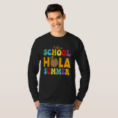 Cute Adios School Hola Summer lovley Groovy Design T-shirt (Voorkant volledig)