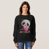 Cute Adorable Baby Panda Love Heart Trui (Voorkant volledig)