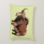 Cute & adorable brown Yak  Accent Kussen (Achterkant (Verticaal))