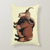 Cute & adorable brown Yak  Accent Kussen (Voorkant(Verticaal))