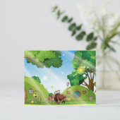 Cute & adorable brown Yak  Briefkaart (Staand voorkant)