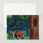 Cute & adorable brown Yak  Briefkaart (Voorkant / Achterkant)