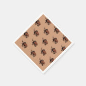 Cute & adorable brown Yak  Servet (Hoek)