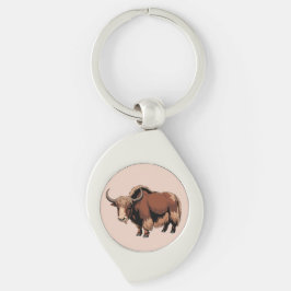 Cute & adorable brown Yak Sleutelhanger