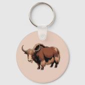 Cute  & adorable brown Yak Sleutelhanger (Voorkant)