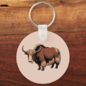 Cute  & adorable brown Yak Sleutelhanger (Voorkant)