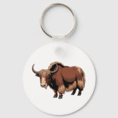Cute  & adorable brown Yak Sleutelhanger (Achterkant)