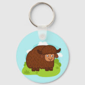Cute  & adorable brown Yak Sleutelhanger (Voorkant)