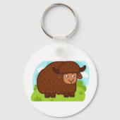 Cute  & adorable brown Yak Sleutelhanger (Achterkant)