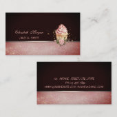 Cute Adorable Floral Cupcake Bakery Visitekaartje (Voorkant / Achterkant)