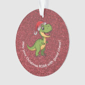 Cute Adorable T-Rex in Santa Hat  Ornament (voorkant)