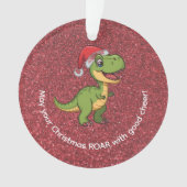 Cute Adorable T-Rex in Santa Hat  Ornament (voorkant)