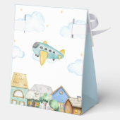 Cute Adventure Awaits Aviator Sky Baby Shower  Bedankdoosjes (Achterkant)