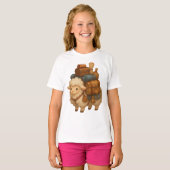 Cute Adventure Sheep with Camping Gear T-shirt (Voorkant volledig)
