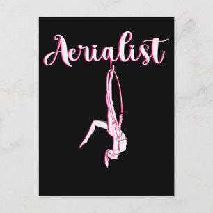 Cute Aerialist Women Aerial Hoop Artist Briefkaart