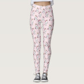Cute Aerobic Unicorn Patroon Leggings (Voorkant)