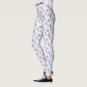 Cute Aerobic Unicorn Patroon Leggings
