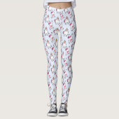 Cute Aerobic Unicorn Patroon Leggings (Voorkant)