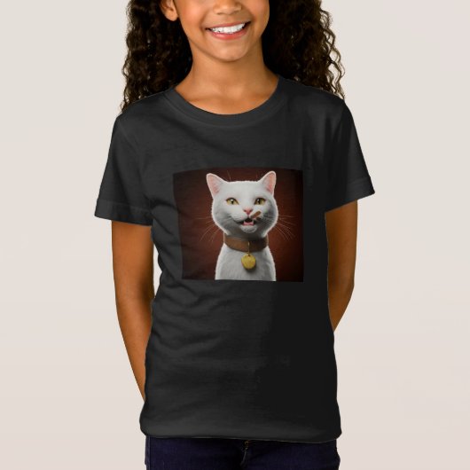 Cute Aesthetic Cat illustration T-shirt (Voorkant)