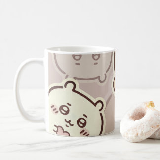 Cute Aesthetic Cream Bear Coffee Mug | Minimalist Koffiemok