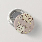 Cute Aesthetic Cream Bear Pin | Minimalist Soft  Ronde Button 3,2 Cm (Voorkant /achterkant)