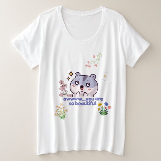 Cute Aesthetic Hamster T-shirt (Design voorkant)