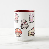 Cute Aesthetic Kawaii Sticker Style Mug Mok (Midden)