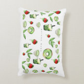 Cute Aesthetic Matcha en Fruit Worpillow Accent Kussen (Achterkant (Verticaal))
