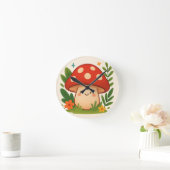 Cute Aesthetic Mushroom Wall Clock Ronde Klok (Huis)
